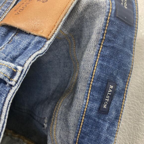 Scotch & Soda Amsterdams Blauw Ralston Shorts Mens 31 Denim Button Fly Stretch - Picture 13 of 16